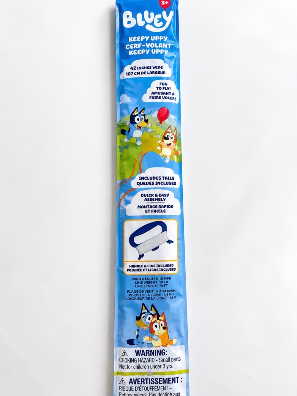 Bluey Kids Kite - Blue - Includes Handle & Tail